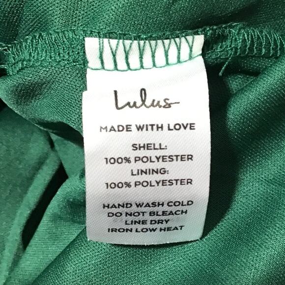 LULU'S XS Emerald Green Broadway Show High-Low Apron Neck Maxi Dress B103 - Picture 9 of 10